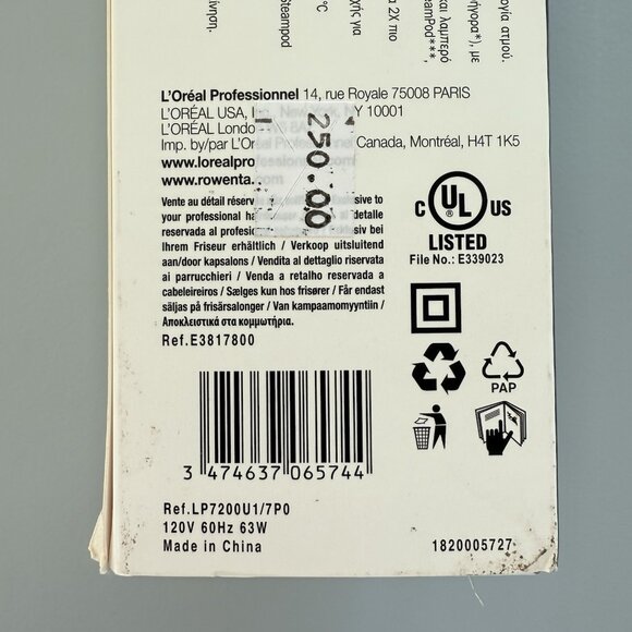 L'Oreal Professional Paris Steampod 3.0 Hair Straightener & Styler Tool LP7200 - Picture 3 of 7